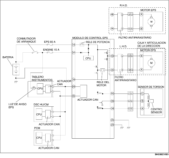 Diagrama De Cableado Sistema Direccion Asistida Electrica Eps